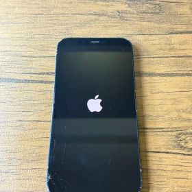 Apple iPhone 12 ブラック 本体 画面ひびあり