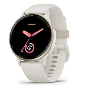 【中古】 GARMIN(ガーミン) vivoactive 5 Ivory/Cream Gold フィットネスGPSウォッチ 睡眠管理/フィットネス年齢/お昼寝検出/Suica対応/心拍センサー/ストレスレベル測定/iOS・アンドロイド対応 / 11日間のバッテリー持続時間 / スマートウォッチ【日本正規品】