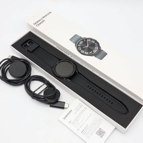 サムスン(SAMSUNG)の【美品】SAMSUNG Galaxy Watch6 Classic 43mm SM-R950NZKAXJP ブラック スマートウォッチ サムスン ギャラクシーウォッチ 本体(腕時計(デジタル))