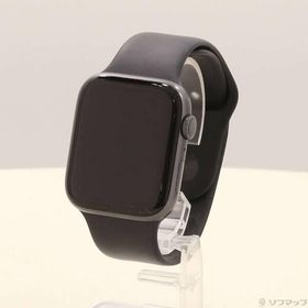 〔中古〕Apple(アップル) Apple Watch Series 4 GPS 44mm スペースグレイアルミニウムケース ブラックスポーツバンド〔247-ud〕