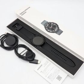 ボーナスストア+5％【美品】SAMSUNG Galaxy Watch6 Classic 43mm SM-R950NZKAXJP ブラック スマートウォッチ サムスン ギャラクシーウォッチ 本体