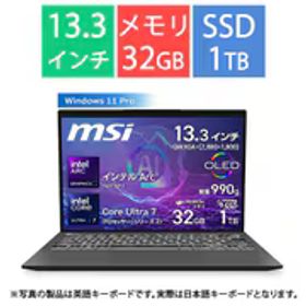 MSI エムエスアイ ノートパソコン/msi Prestige 13 AI Evo A2HM/13.3型/Core Ultra 7 255H/メモリ 32GB/SSD 1TB/Windows 11 Pro Prestige-13-AI-Evo-A2HMG-5579JP