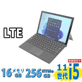 美品 2K対応 タッチ 12.3インチ Microsoft Surface Pro 7+ Model.1961 Windows11 卓越性能 第11世代Core i5-1135G7 [メモリ 16GB / 8GB選択可] 爆速NVMe式256GB-SSD カメラ LTE 無線Wi-Fi6 リカバリ Office付き Win11【中古ノートパソコン 中古パソコン 中古PC】税込送料無料