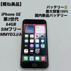 【概ね美品】iPhone SE 3 64GB SIMフリー MMYD3J/A
