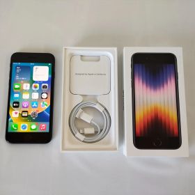 【バッテリー100％】Apple iPhone SE3 第3世代 64GB ミッドナイト Softbank(KD166