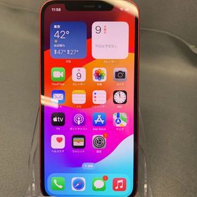 美品 国内版 SIMフリー iPhone12 64GB レッド色