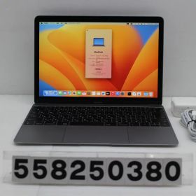 Apple MacBook Retina 12in 2017 A1534 スペースグレイ Core m3 7Y32 1.2GHz/8GB/256GB/12W/WQXGA(2304x1440) 画面キズあり【中古】【20260107】