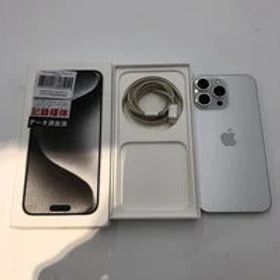 中古 【au版SIMフリー】Apple iPhone15 Pro Max 512GB ホワイトチタニウム MU6V3J/A 161267 状態： Bランク