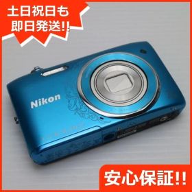 美品 COOLPIX S3500 オリエンタルブルー 即日発送 デジカメ Nikon 本体 土日祝発送OK 07000