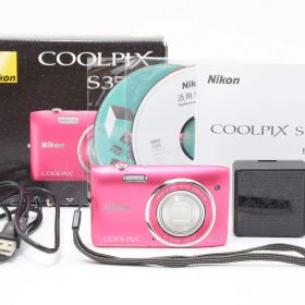 [完動美品] 美品 Nikon ニコン COOLPIX S3500 コンパクトデジタルカメラ ピンク 付属品多数 #2676326A
