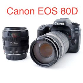 デジタル一眼レフカメラ Canon EOS 80D標準&望遠ダブルレンズセット