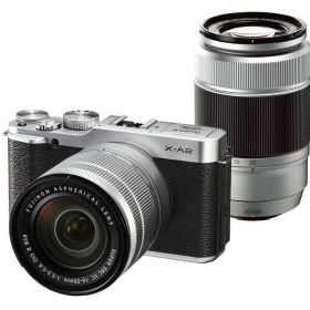 【中古】 FUJIFILM ミラーレス一眼 X-A2 ダブルズームレンズキット シルバー X-A2S1650II/50230II 当店保証30日間 人気 ミラーレス 一眼レフ 交換レンズ カメラ