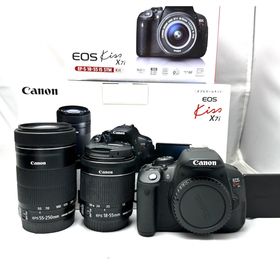 極美品！Canon EOS Kiss X7iダブルズームレンズキットレンズセット(デジタル一眼)
