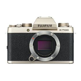 【中古】「非常に良い」FUJIFILM ミラーレス一眼 X-T100シャンパンゴールド X-T100-G(ミラーレス一眼)