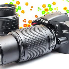 ニコン Nikon D3200☆ダブルレンズ☆スマホに送れる！☆初心者おすすめ！