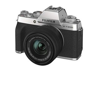 【中古】「非常に良い」富士フイルム(FUJIFILM) ミラーレス一眼カメラ X-T200レンズキット シルバー X-T200LK-S(ミラーレス一眼)