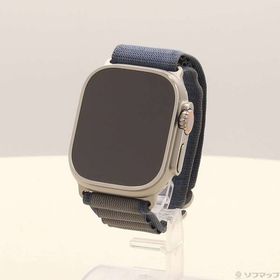 【中古】Apple(アップル) Apple Watch Ultra 2 GPS + Cellular 49mm チタニウムケース ブルーアルパインループ 【258-ud】