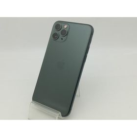 【中古】Apple SoftBank 【SIMロック解除済み】 iPhone 11 Pro 64GB ミッドナイトグリーン MWC62J/A【OSU301】保証期間１ヶ月【ランクC】