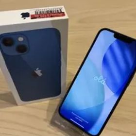 iPhone13 SIMフリー 128GB ブルー 箱、ケース等、付属品あり