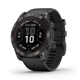 fenix 7X Pro Sapphire Dual Power 010-02778-52 [Ti Carbon Gray DLC/Black]