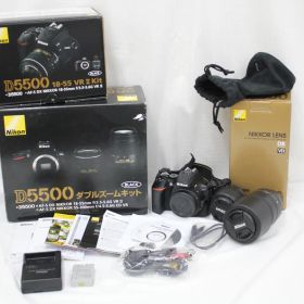【美品 返品保証】 【シャッター回数8631回】ニコン Nikon D5500 AF-S DX NIKKOR 18-55mm F3.5-5.6G VR II 55-300mm F4.5-5.6G ED デジタル一眼 e5437