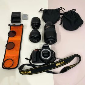Nikon D5500デジタル一眼レフカメラ レンズ3本、フィルター3種類付き