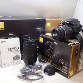 【53417】ニコン Nikon ニコン D5500 ブラック ダブルズームキット 元箱付 動作未確認