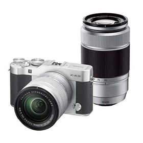 【中古】「非常に良い」FUJIFILM ミラーレス一眼 X-A3 ダブルズームレンズキット シルバー X-A3WZLK-S(ミラーレス一眼)