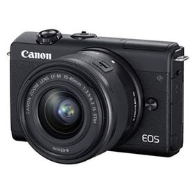 【中古】「非常に良い」Canon ミラーレス一眼カメラ EOS M200 標準ズームキット ブラック EOSM200BK-1545ISSTMLK(ミラーレス一眼)