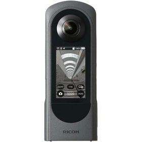 【中古】RICOH THETA X メタリックグレー 360度カメラ 【THETAシリーズのアドバンスドモデル】2.25型 大型液晶タッチパネル 最大約60MP(11K)静止画撮影 最大5.7K/30fps動画 手振れ補正機能搭載 内蔵メモリー46GB
