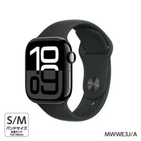 【展示品】アップル Apple MWWE3J/A Apple Watch Series 10（GPSモデル） 42mm ジェットブラックアルミニウムケースとブラックスポーツバンド S/M