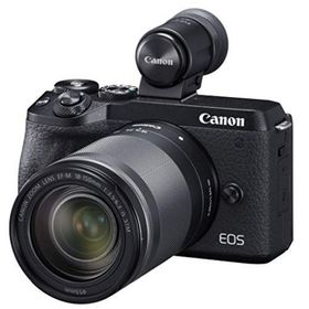 【中古】「非常に良い」Canon ミラーレス一眼カメラ EOS M6 Mark II EF-M18-150 IS STM レンズ EVFキット ブラック EOSM6MK2BK-18150ISEVFK(ミラーレス一眼)