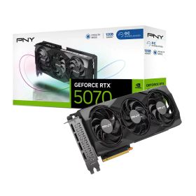 PNY GeFORCE RTX 5070 12GB Overclocked TripleFan グラフィックボード｜VCG507012TFXPB1-O