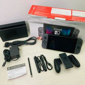 【付属品多数】【動作確認済み】Nintendo Switch 本体 ニンテンドースイッチ Joy-Con (L) / (R) グレー AJ3