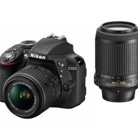 【中古】 Nikon デジタル一眼レフカメラ D3300 ダブルズームキット ブラック D3300WZBK 当店保証30日間 人気 ミラーレス 一眼レフ 交換レンズ カメラ