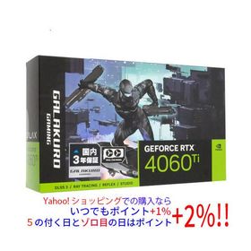 【中古】玄人志向グラボ GALAKURO GAMING GG-RTX4060Ti-E8GB/OC/DF PCIExp 8GB 元箱あり
