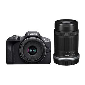 【中古】「非常に良い」Canon ミラーレス一眼カメラ EOS R100 ダブルズームキット(RF-S18-45+RF-S55-210) ブラック/APS-C/約356g EOSR100-WZK(ミラーレス一眼)