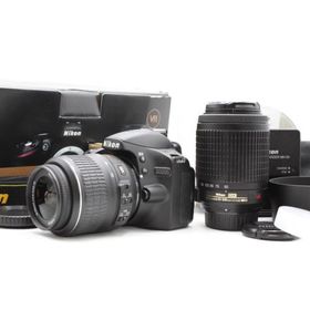 ＜＜付属品多数！！シャッター回数2,705回！！＞＞【美品】NIKON ニコン D3200 ダブルズームキット 18-55mm/55-200mm ブラック #LE2026650