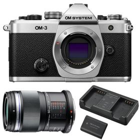 OM SYSTEM オーエムシステム OM-3 ボディ シルバー＋M.ZUIKO DIGITAL ED 60mm F2.8 Macro レンズセット