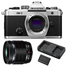 OM SYSTEM オーエムシステム OM-3 ボディ シルバー＋M.ZUIKO DIGITAL ED 20mm F1.4 PRO レンズセット