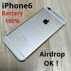 ★バッテリー100%★ Apple iPhone 6 16GB ゴールド ④