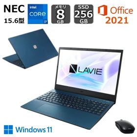 【開封・未使用品】 NEC ノートパソコン LAVIE N15 15.6型/ Core i7-1165G7 / メモリ 8GB/ SSD 256GB/ Windows 11/ Wi-Fi 6/ WEBカメラ/ DVDドライブ/ Office付き / ネイビーブルー