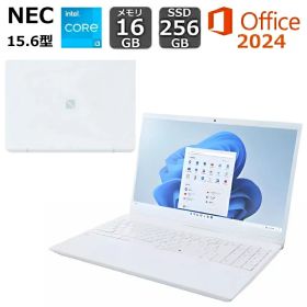 【展示品】 NEC ノートパソコン LAVIE N15 15.6型 IPS液晶 / Core i3 1215U/ メモリ 16GB/ SSD 256GB/ Windows 11/ WEBカメラ/ 2024 Office付き オフィス付き/ DVDドライブ/ 仕事 ビジネス 在宅 オフィス/ パールホワイト