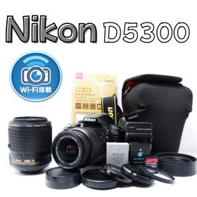 ニコン(Nikon)の【動作◎】Nikon D5300 ダブルレンズ WiFi搭載 スマホ転送楽々(デジタル一眼)