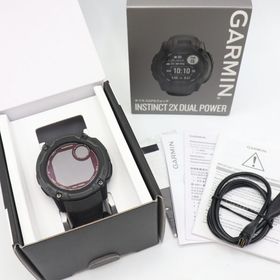 ガーミン(GARMIN)の【美品】GARMIN Instinct 2X Dual Power Graphite 010-02805-22 スマートウォッチ ガーミン インスティンクト デュアルパワー 本体(腕時計(デジタル))