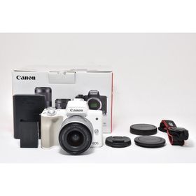 キヤノン Canon EOS Kiss M ホワイト ボディ ＋ EF-M 15-45mm F3.5-6.3 IS STM レンズキット