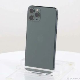 【中古】Apple(アップル) iPhone11 Pro 512GB ミッドナイトグリーン MWCG2J／A SIMフリー 【262-ud】