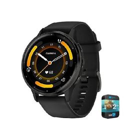 Garmin 010-02784-01 Venu 3 Health and Fitness GPS Smartwatch Steel Bezel w/Black Case 45mm Bundle with 2 YR CPS Enhanced Protection Pack