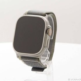 〔中古〕Apple(アップル) Apple Watch Ultra 2 GPS + Cellular 49mm チタニウムケース グリーン／グレイトレイルループ〔349-ud〕