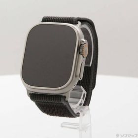 〔中古〕Apple(アップル) Apple Watch Ultra 2 GPS + Cellular 49mm チタニウムケース ブルー／ブラックトレイルループ〔377-ud〕